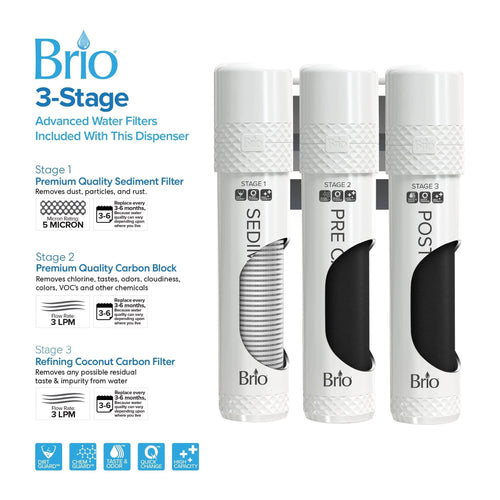 Brio Moderna Touchless 3-Stage Bottleless Water Cooler