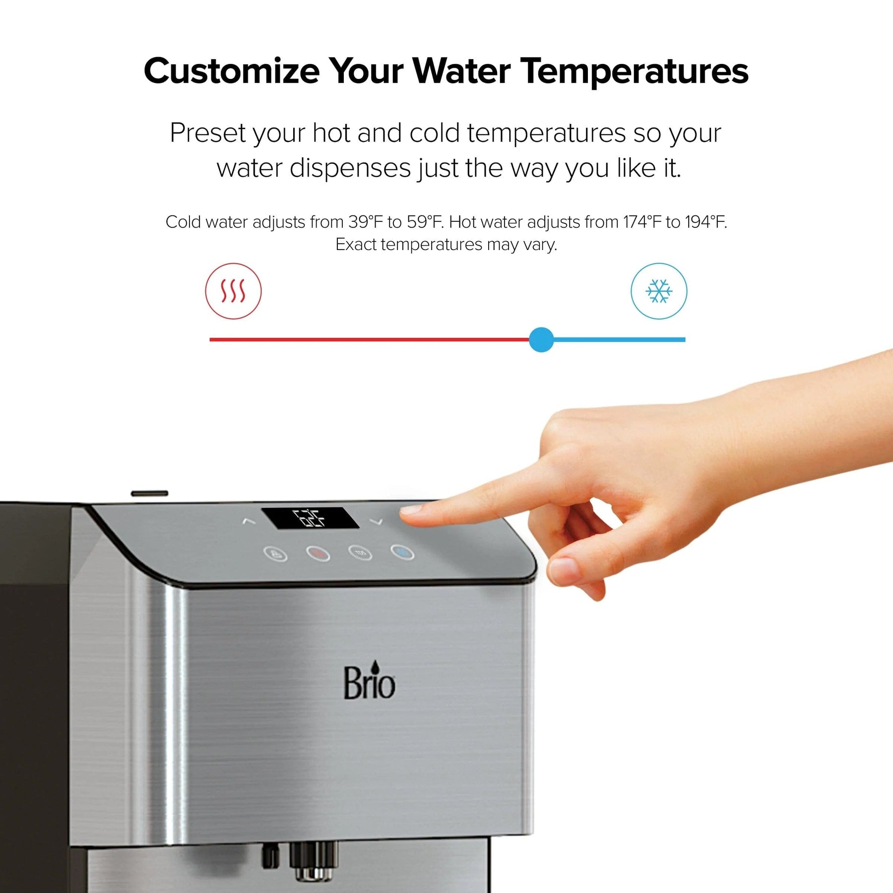Enfriador de agua sin botella por ósmosis inversa de 4 etapas Brio Moderna