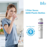 Brio 6023A Refrigerator Filter – Compatible with GE GSWF, GSWF3PK, GSWFDS, 100749-C, 100749C, 100810/A, 100810A