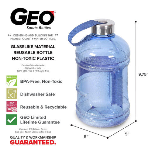 Sports Water Bottle 1L, BPA Non-Toxic Plastic Drinking Bottle