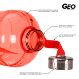 Botella deportiva sin BPA GEO de 1/2 galón - Varios colores 