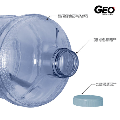 Botella deportiva sin BPA de 1 galón GEO - Varios colores 