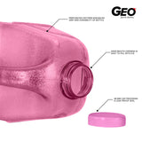 Botella de jugo sin BPA de 1 galón GEO - Múltiples colores