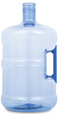 The 3-Gallon BPA-Free Crown Top Water Bottle is a large-capacity, clear blue jug with a blue handle, perfect for water coolers and reusable hydration needs.