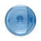 Top-down view of the 3-Gallon Polycarbonate Water Bottle w/ Screw Cap, featuring a translucent blue plastic lid with embossed recycling and safety symbols—perfect for camping jugs needing high temperature resistance.