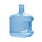 The 3-Gallon Polycarbonate Crown Top Water Bottle is a translucent blue jug with a built-in handle and narrow neck, ideal for travel, camping, or use with water dispensers.