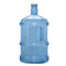The 3-Gallon Polycarbonate Water Bottle w/ Screw Cap stands upright on a plain white background. Made of clear blue plastic, it's reusable and ideal for water dispensers and daily hydration needs.