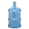 The 3-Gallon Polycarbonate Water Bottle with Screw Cap, featuring a transparent blue design and white cap, is ideal for water dispensers and shown against a plain white background.