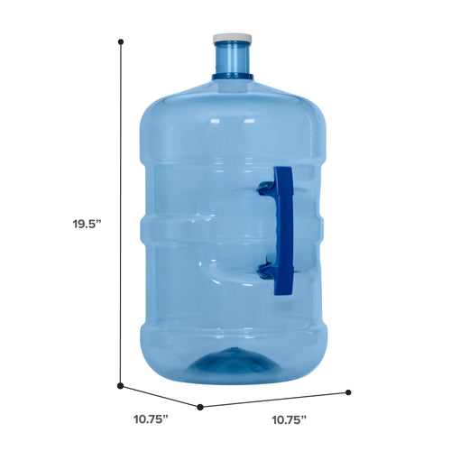 Botella de agua sin BPA de 5 galones con tapón de rosca 