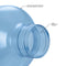 Close-up of the 5-Gallon Polycarbonate Big Mouth Bottle in blue, featuring a durable plastic build and a 120mm wide-mouth opening. The perforated pattern boosts grip and durability, making it ideal as a wide mouth water bottle.