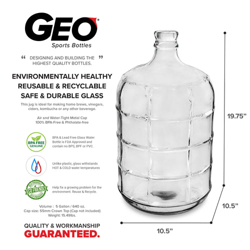 Glass Water Bottle - Five Gallon