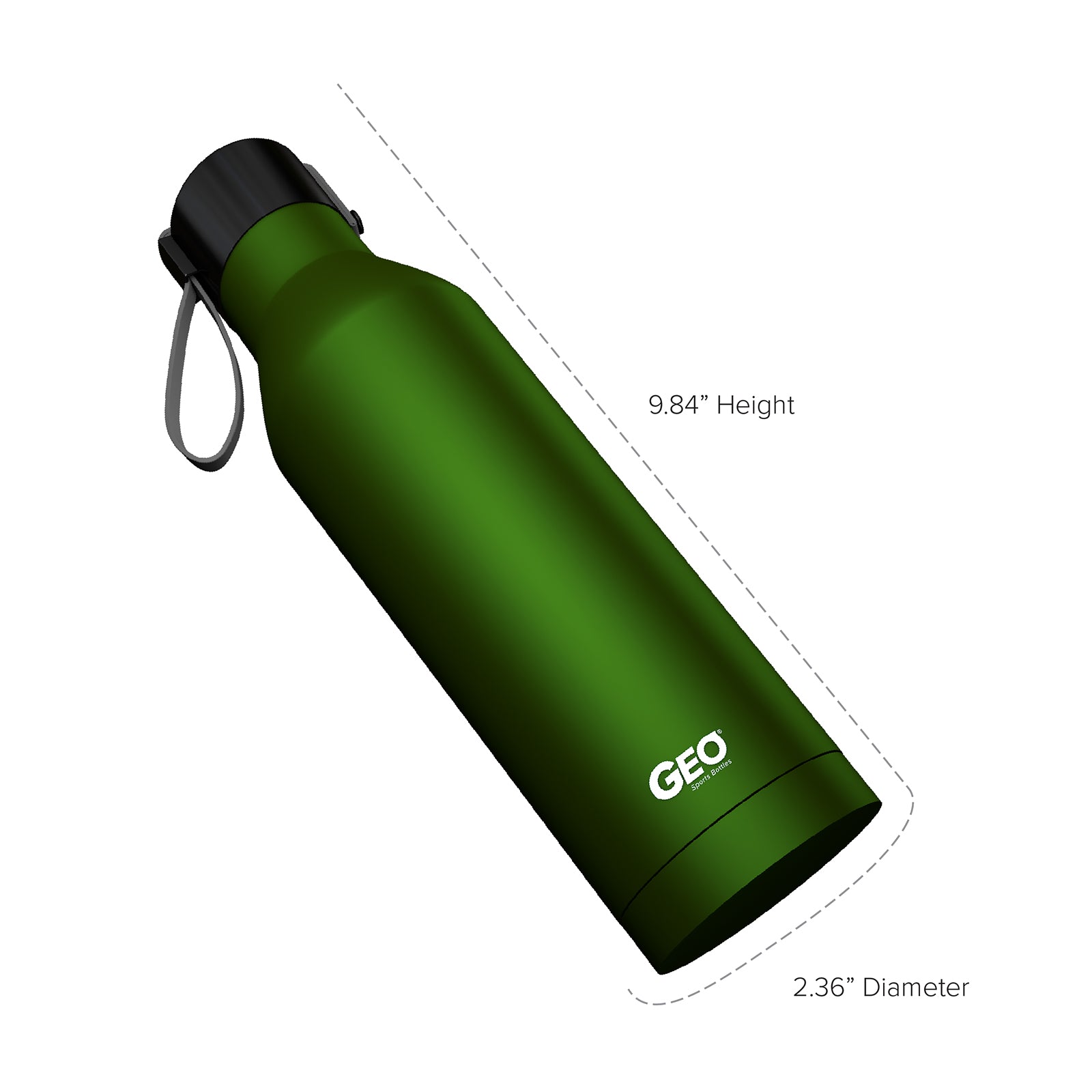 GEO 17 oz. Sports Bottle w/ Cap – Multiple Colors