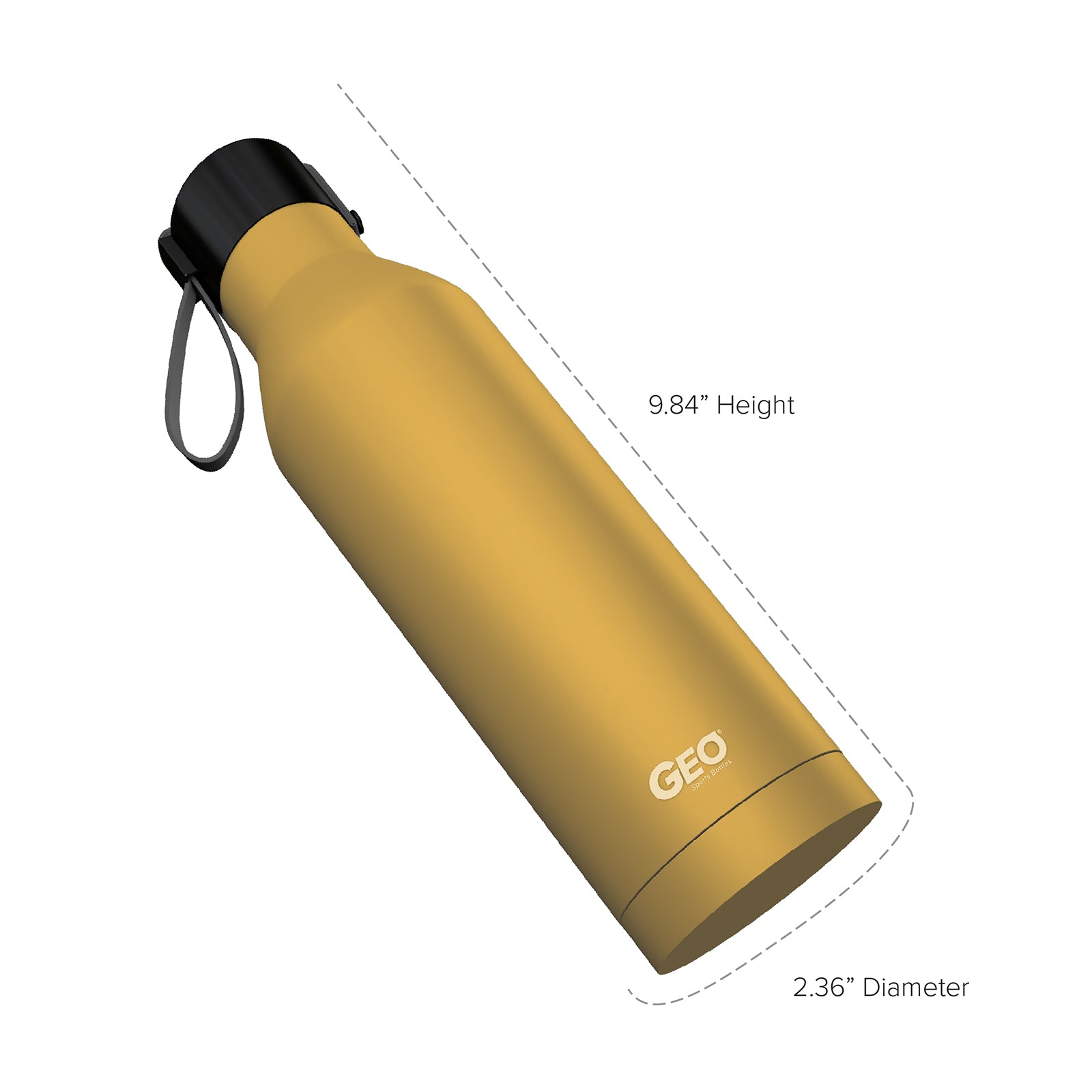 GEO 17 oz. Sports Bottle w/ Cap – Multiple Colors
