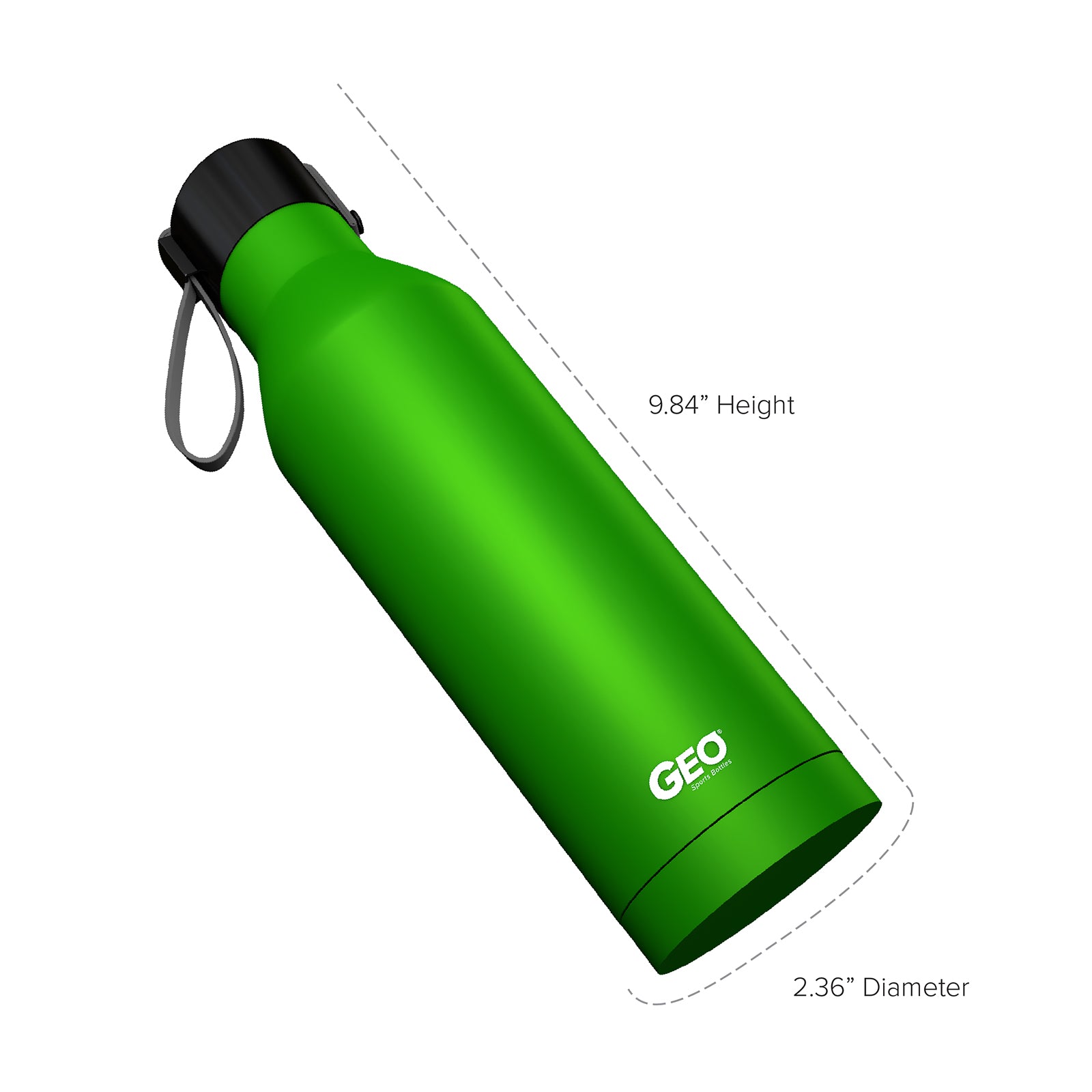 GEO 17 oz. Sports Bottle w/ Cap – Multiple Colors