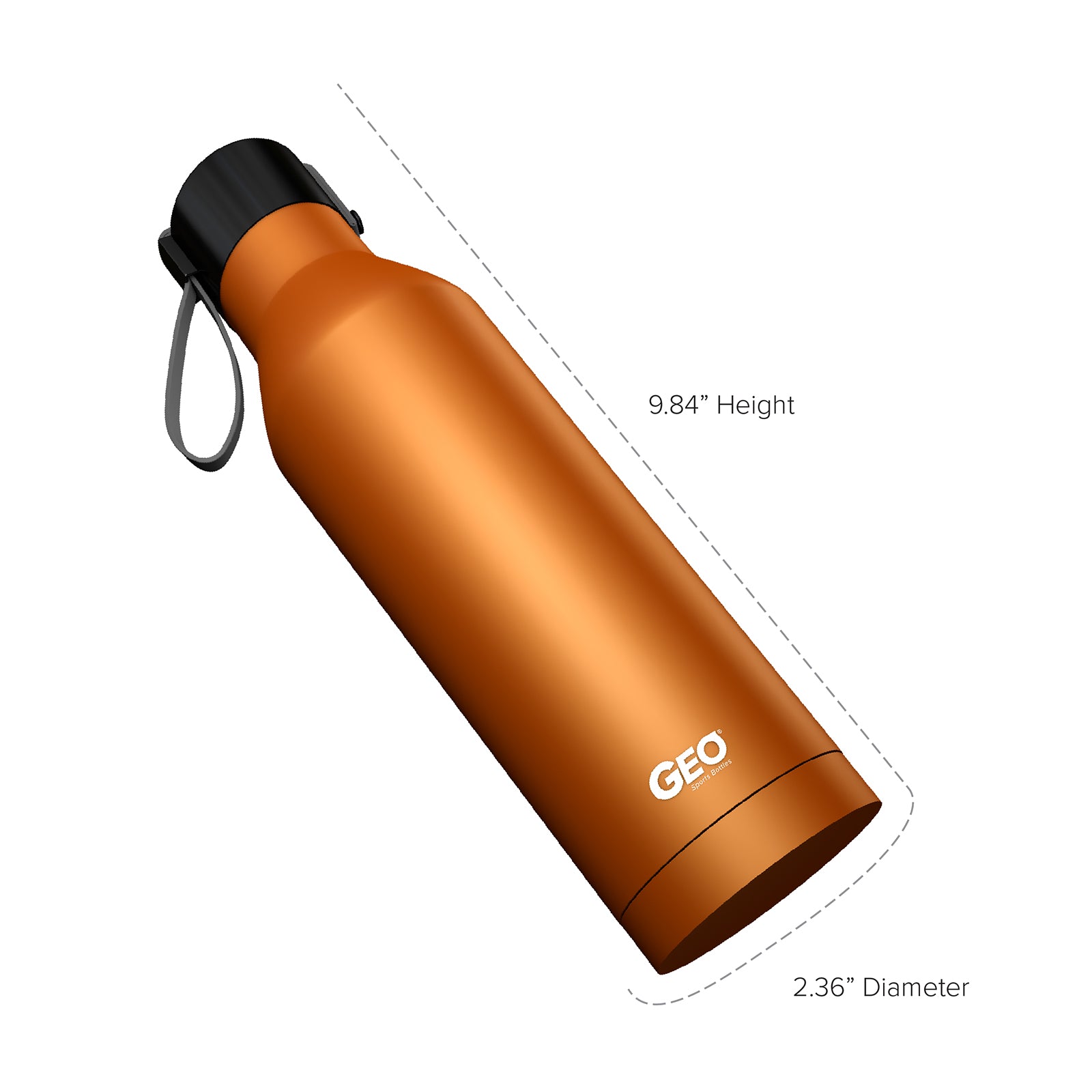 GEO 17 oz. Sports Bottle w/ Cap – Multiple Colors
