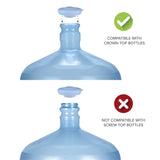 Snap-On Crown Top Water Bottle Cap (4-Pack) - Multiple Colors