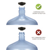 Tapa para botella de agua Snap-On Crown Top (paquete de 24) - Varios colores 