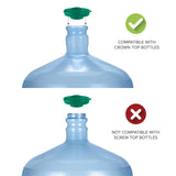 Snap-On Crown Top Water Bottle Cap (4-Pack) - Multiple Colors