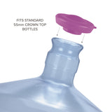 Snap-On Crown Top Water Bottle Cap (12-Pack) - Multiple Colors