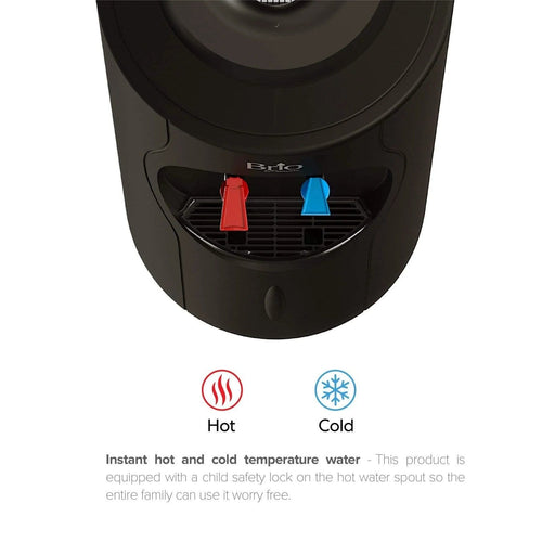 Hot and Cold Water Dispenser Cooler Top Load, Black, Brio Premiere - water cooler