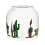 Dispensador de agua de vasija de cerámica de porcelana GEO - Plantas del desierto 