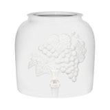 GEO Porcelain Ceramic Crock Water Dispenser - Embossed Grapes