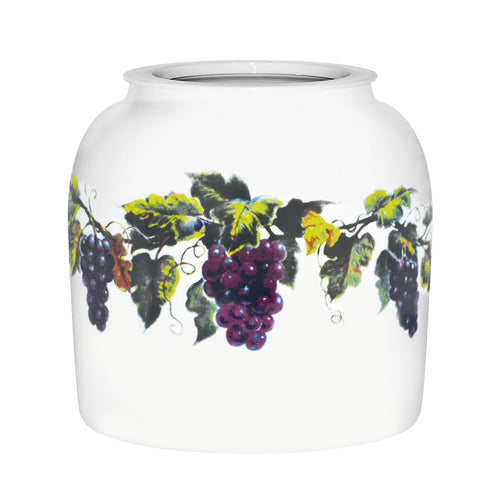 Dispensador de agua de vasija de cerámica de porcelana GEO - Hojas de uva 