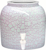 GEO Porcelain Ceramic Crock Water Dispenser - Red Marble