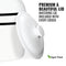 The GEO Porcelain Ceramic Crock Water Dispenser - Black Stripe features a white ceramic body with black stripes and includes a matching white lid. “Premium & Beautiful Lid” is displayed, plus a green BPA-free logo in the bottom right corner.