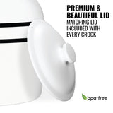 GEO Porcelain Ceramic Crock Water Dispenser - Black Stripe