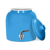 Dispensador de agua de vasija de cerámica y porcelana GEO - Azul bebé 