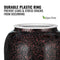 The GEO Porcelain Ceramic Crock Water Dispenser in black with red speckles features a white, durable plastic ring for 3- and 5-gallon bottles, helping prevent leaks. It’s BPA-free and ideal for ceramic water dispenser setups.