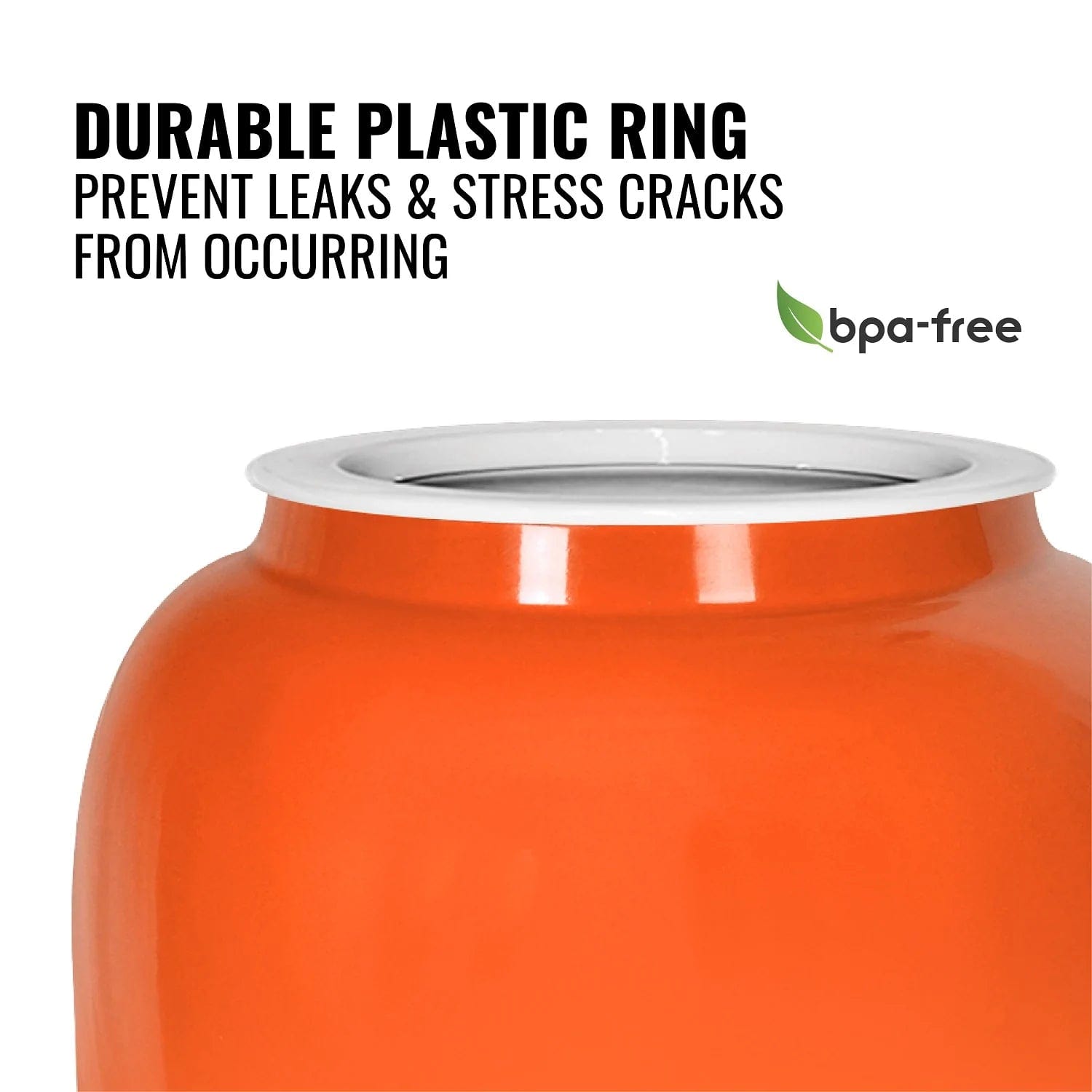 GEO Porcelain Ceramic Crock Water Dispenser – Orange