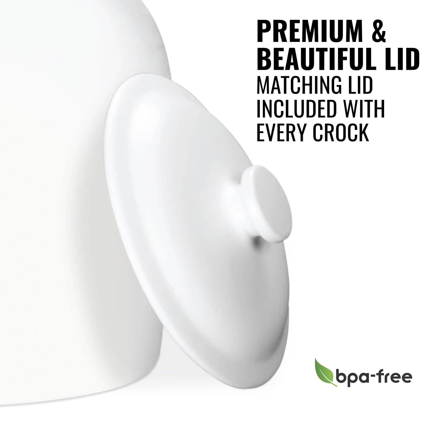 GEO Porcelain Ceramic Crock Water Dispenser – White