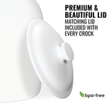 GEO Porcelain Ceramic Crock Water Dispenser - White
