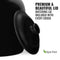 The GEO Porcelain Ceramic Crock Water Dispenser w/ Stand - Black is shown with a matching black lid labeled “Premium & Beautiful Lid.” Includes BPA-free certification, indicated by a green leaf icon.