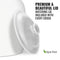 The GEO Porcelain Ceramic Crock Water Dispenser w/ Stand - White is shown with a matching lid. Black text reads, "Premium & Beautiful Lid, Matching Lid Included With Every Crock." A green BPA-free leaf icon appears in the bottom right.
