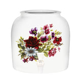 Dispensador de agua de vasija de cerámica de porcelana GEO - Flores de verano 