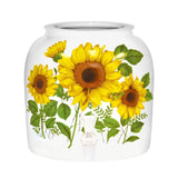 GEO Porcelain Ceramic Crock Water Dispenser - Three Sunflowers