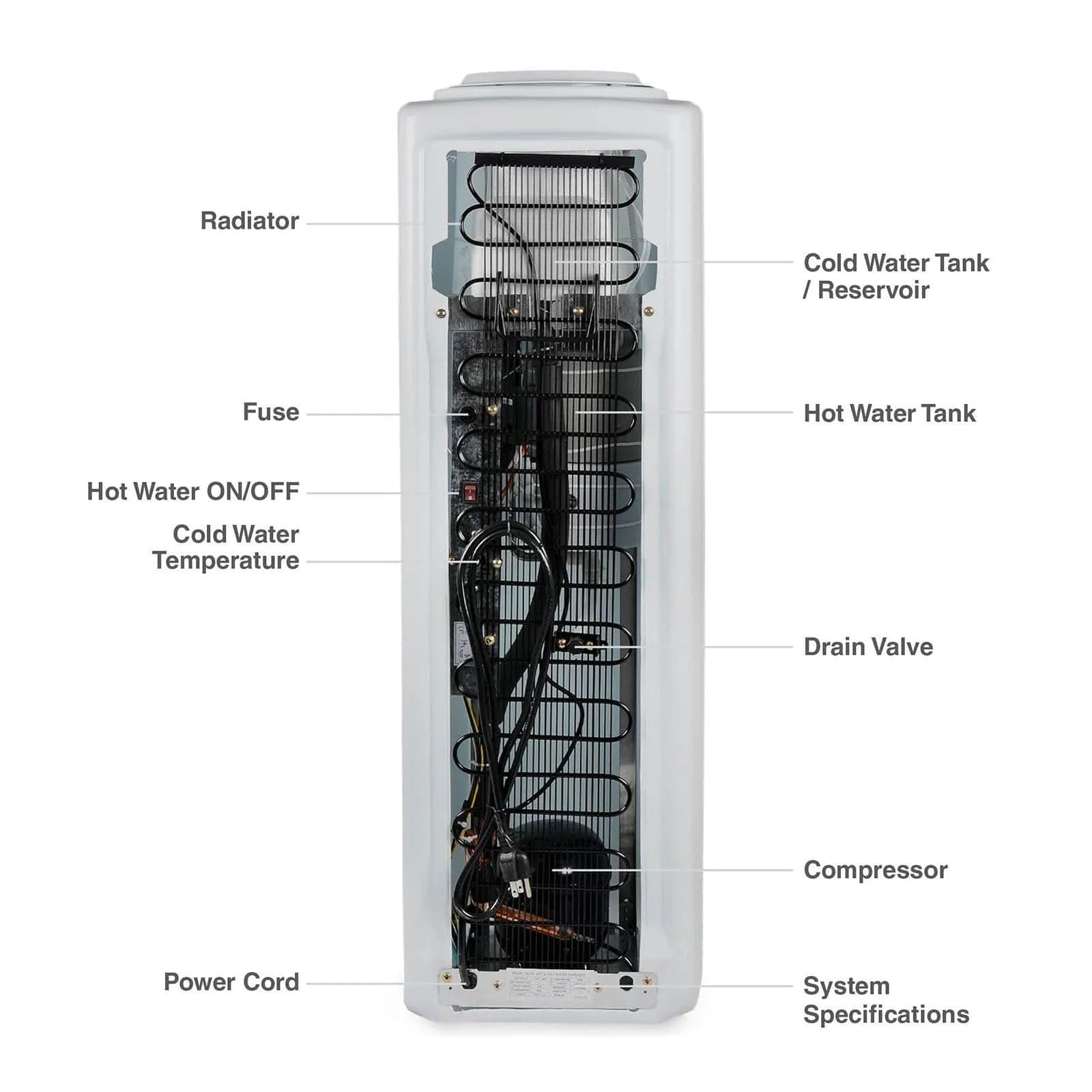 Essential Top-Load Water Cooler, White - water cooler
