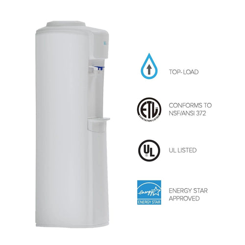 Brio 500 Series (Room/Cold) Curved White Top Load Water Cooler