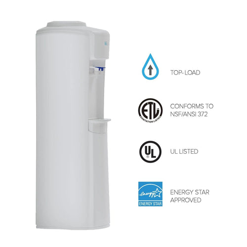 Enfriador de agua de carga superior blanco curvo (ambiente/frío) serie Brio 500 