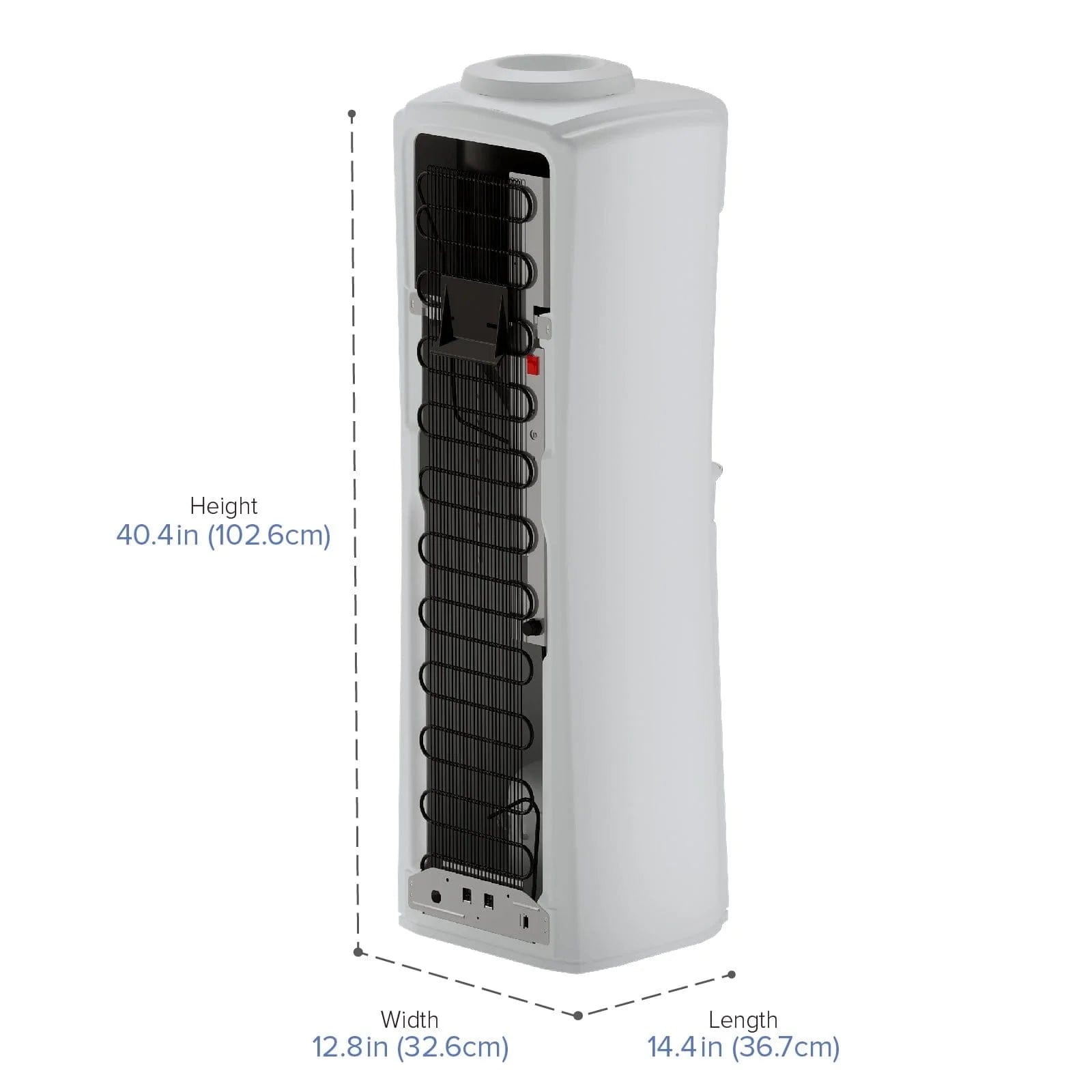 Enfriador de agua de carga superior blanco curvo (ambiente/frío) serie Brio 500 