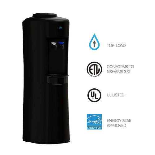 Brio 500 Series (Room/Cold) Curved Black Top Load Water Cooler