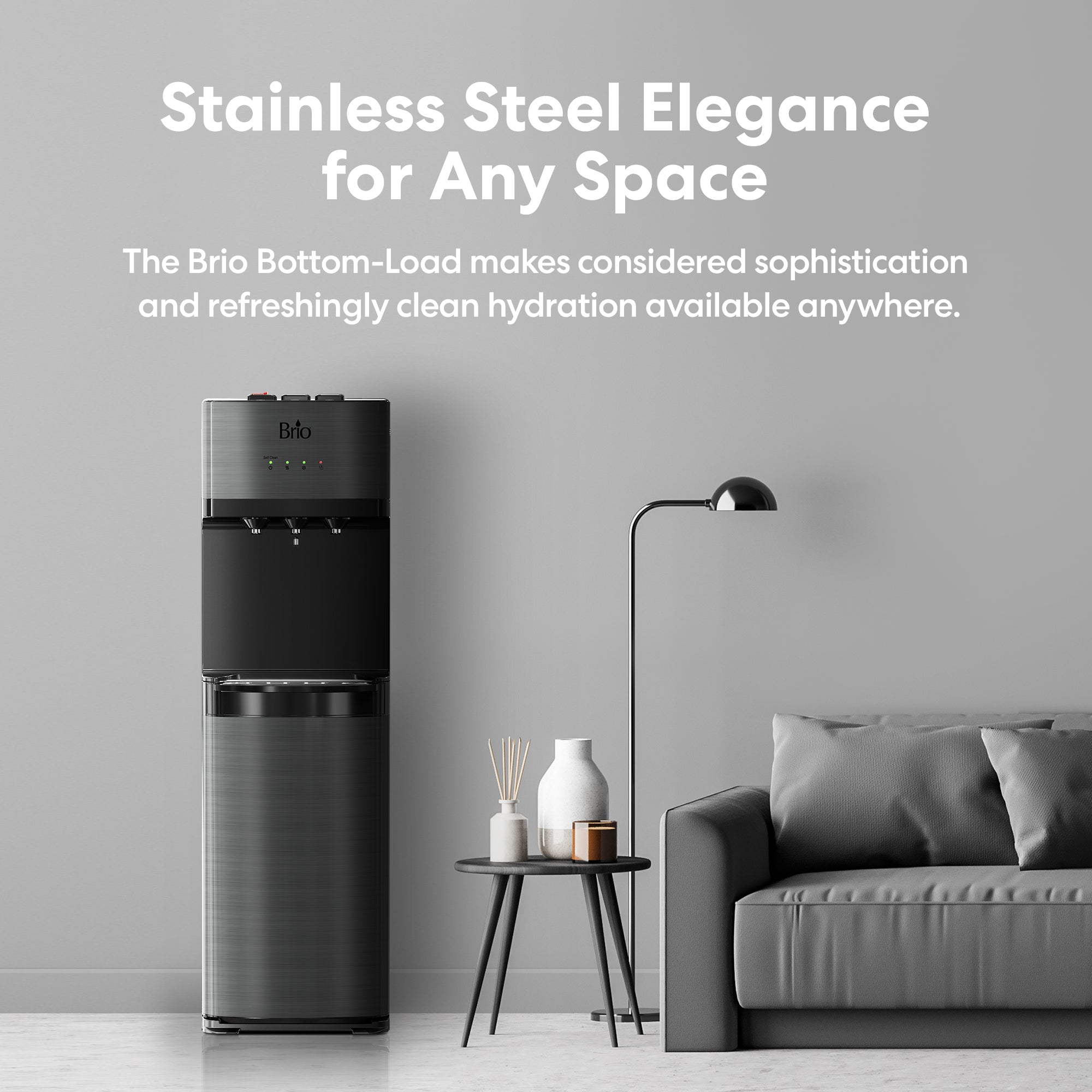 500 Series SelfCleaning Bottom Load Water Cooler, Black Brio Brio