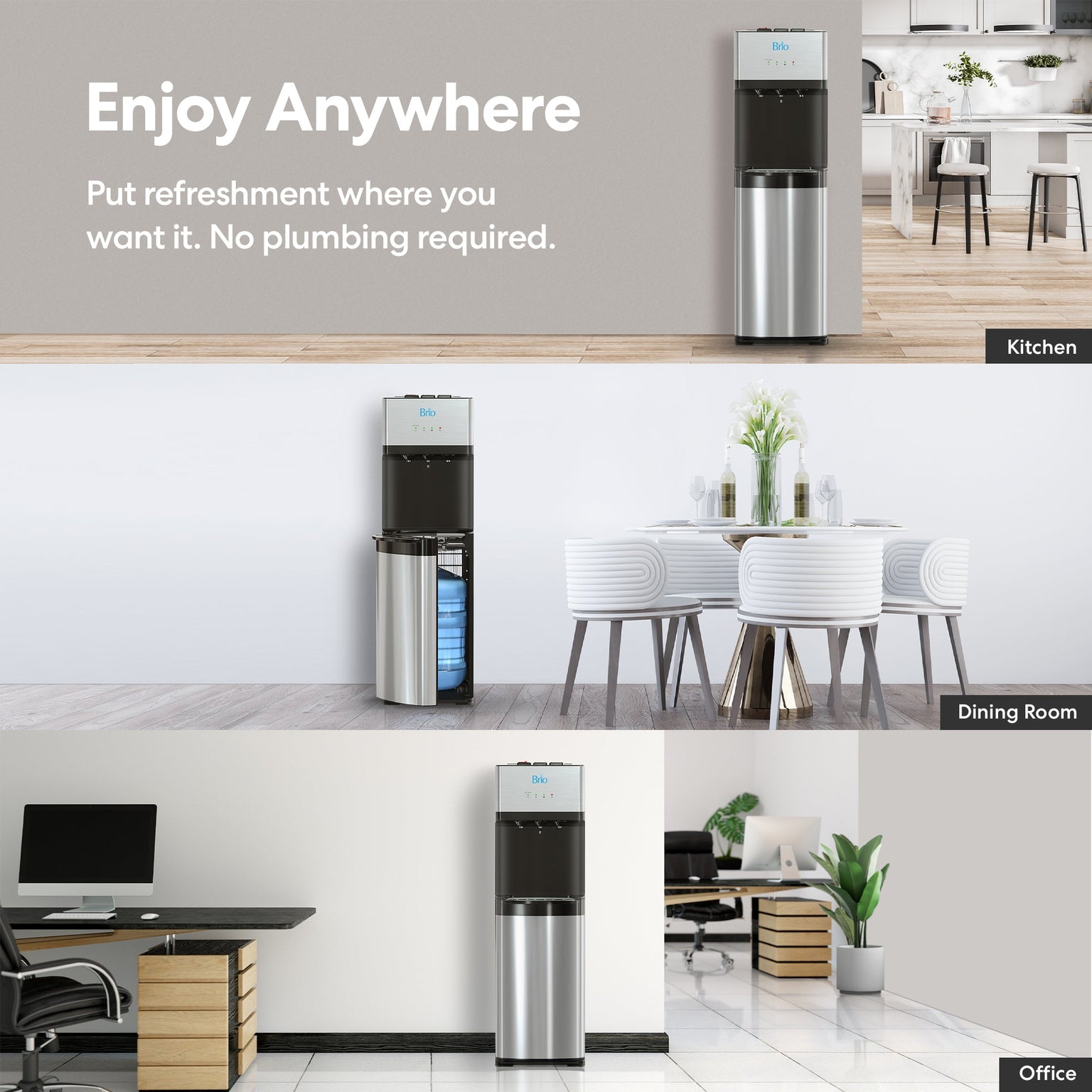 500 Series SelfCleaning Bottom Load Water Cooler Brio Brio Water