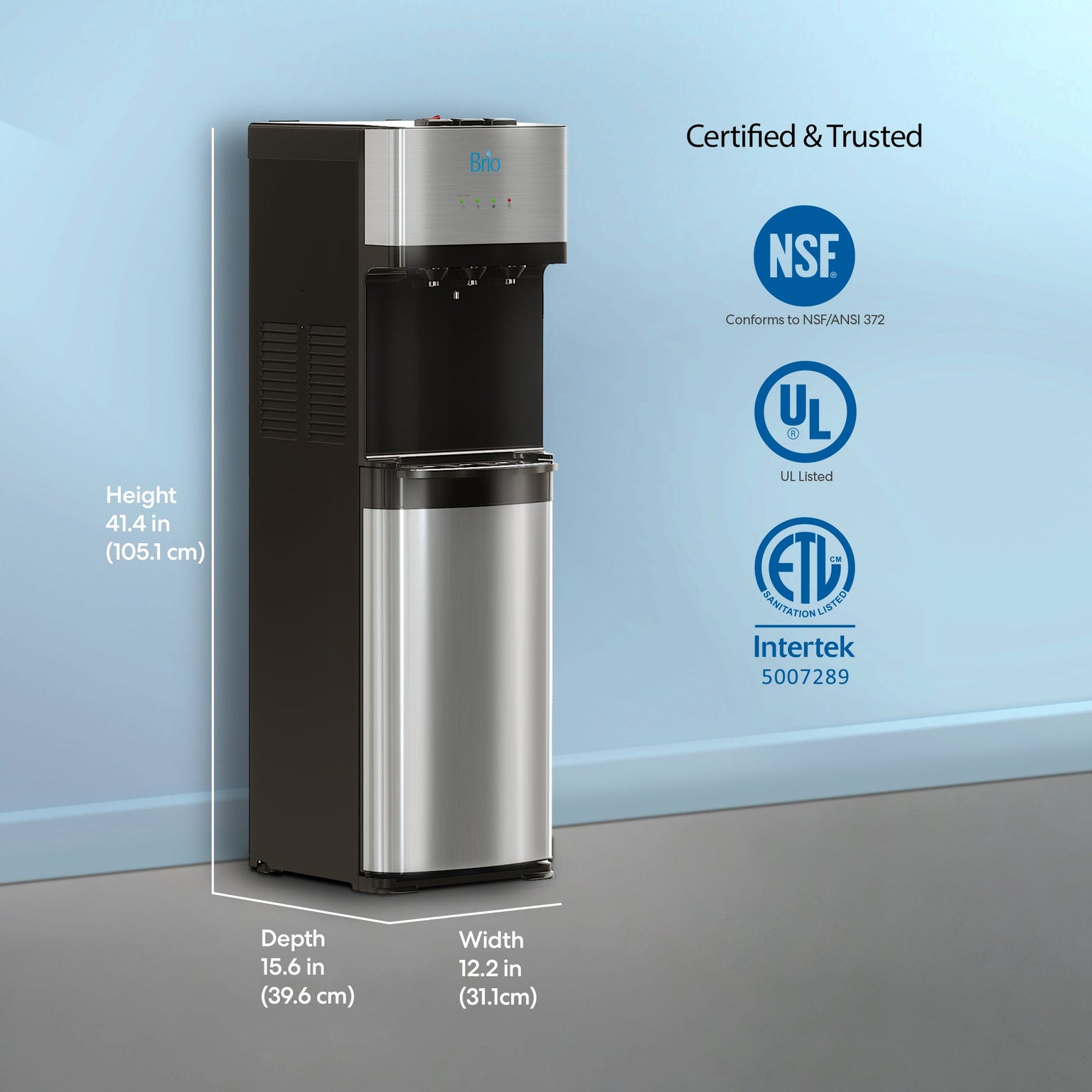 500 Series SelfCleaning Bottom Load Water Cooler Brio Brio Water