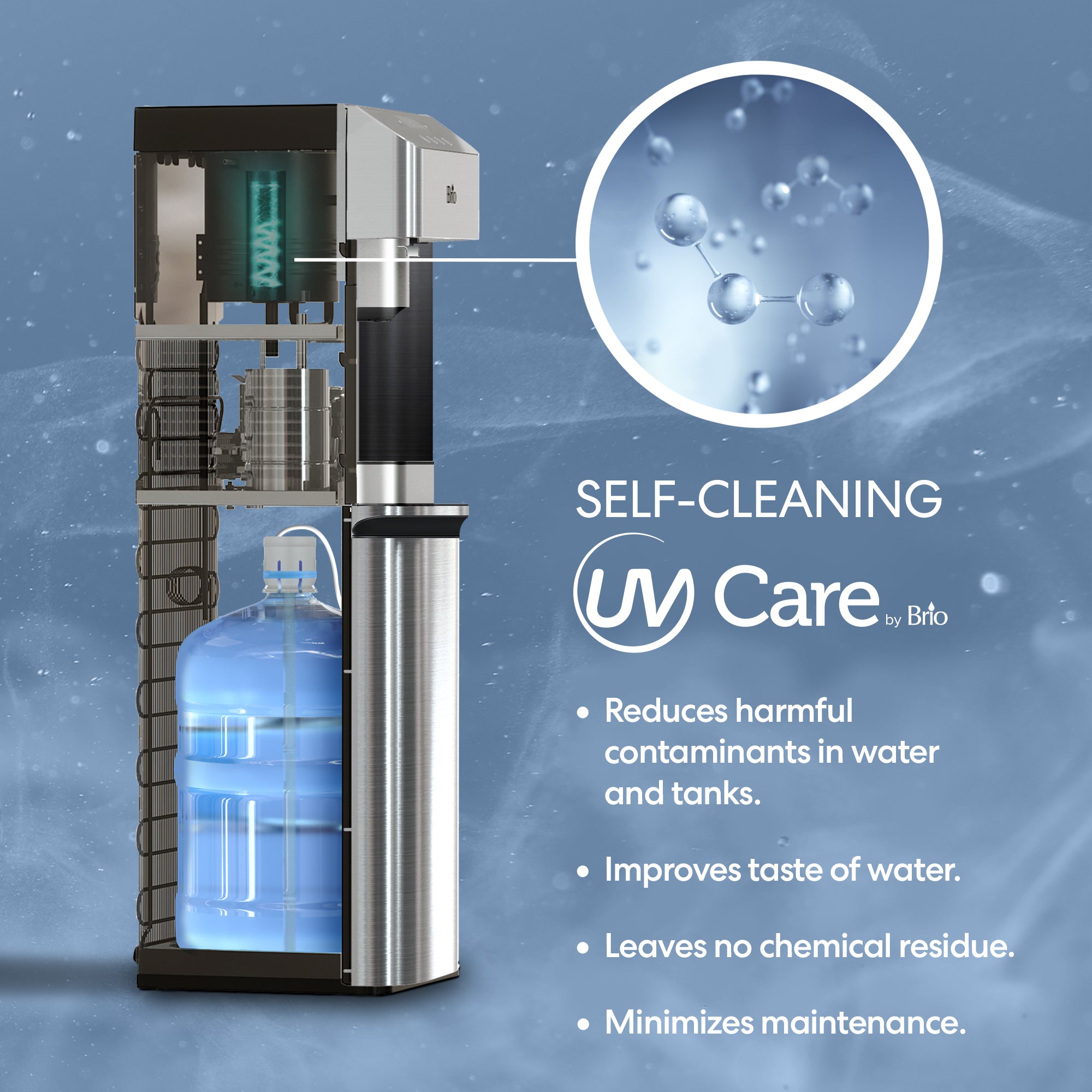 Brio Moderna Coffee Maker & Bottom Load Water Cooler Brio Water