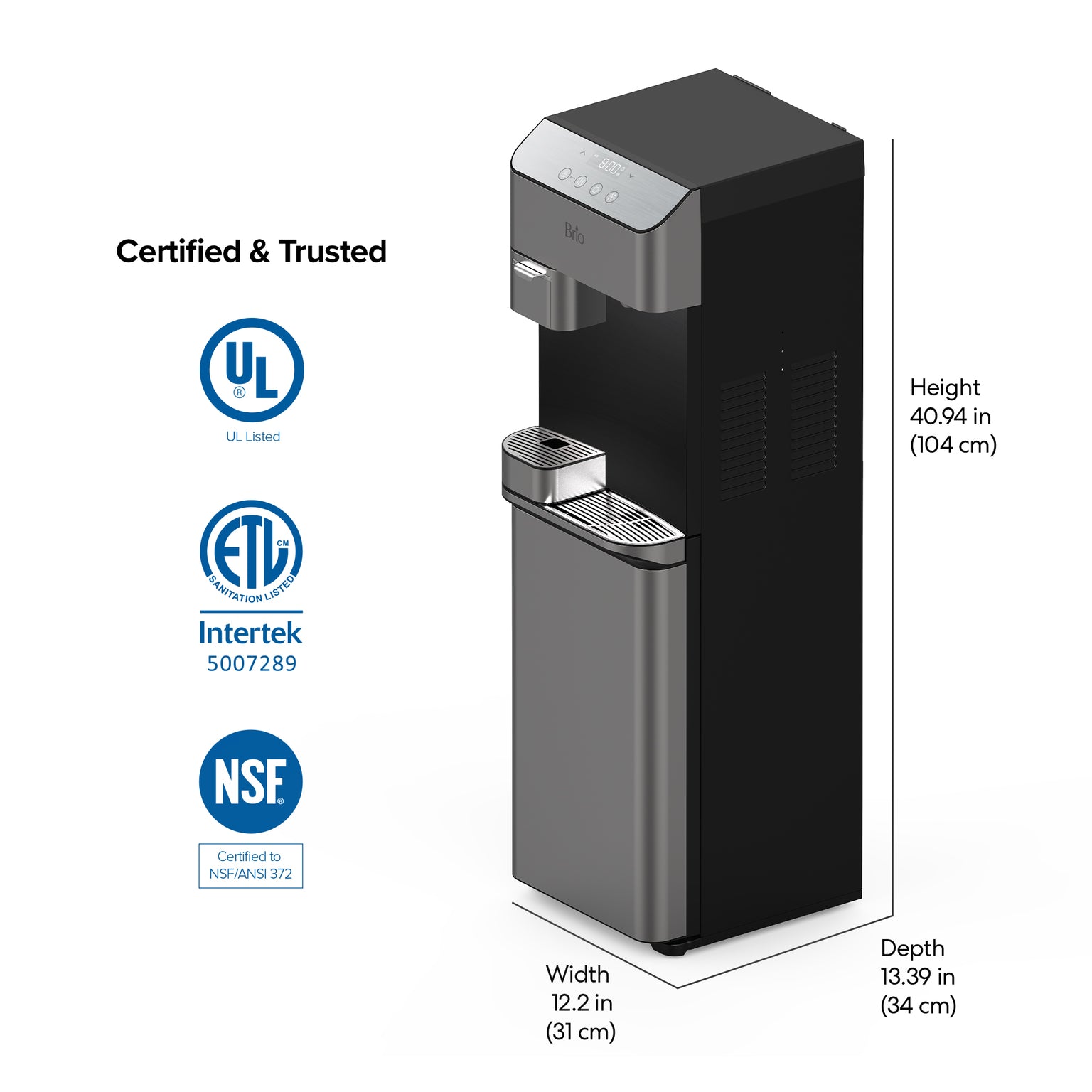 Brio Moderna Coffee Maker & Bottom Load Water Cooler Brio Water