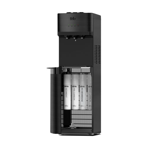 Brio 500 Series 4-Stage Reverse Osmosis Black Stainless Bottleless Water Cooler